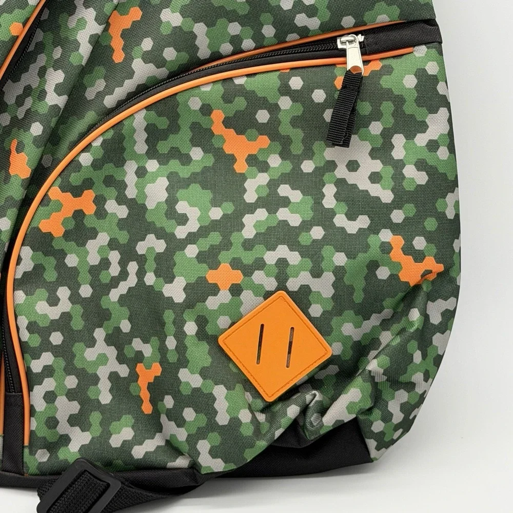 NWT 2016 Mystic Apparel Camo Sling Backpack School Bag Green Orange One Strap
